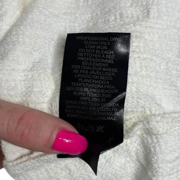 Tibi White Peplum Babydoll Sleeveless Boho Flowy Blouse Size 8 - Picture 9 of 12